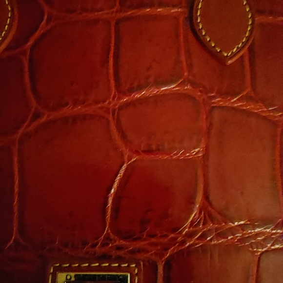 Dooney & Bourke Croc Leather Satchel Bag - Picture 4 of 10